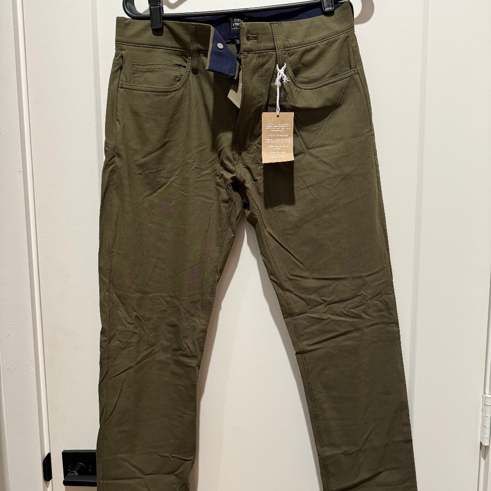 NWT J Crew 484 Slim-fit tech pant 30x30